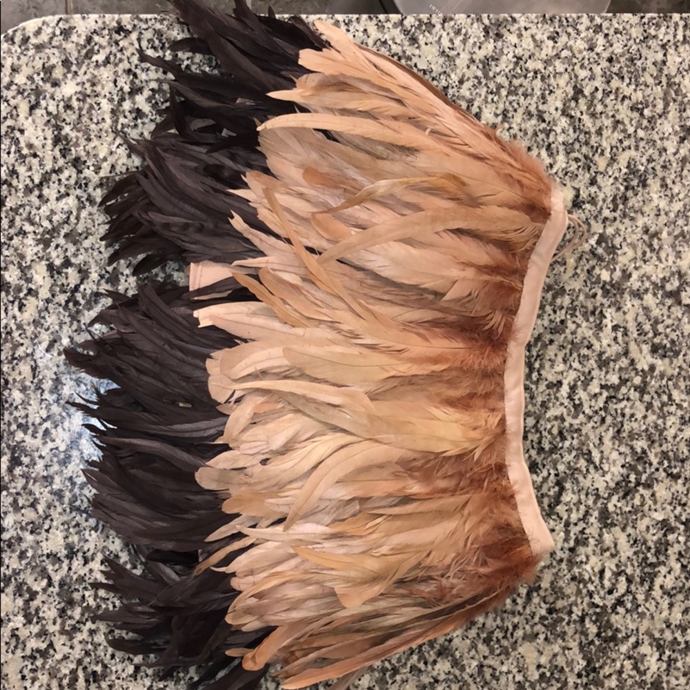 Alice & Olivia Francesca feather skirt